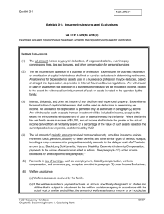 Exhibit 5-1: Income Inclusions and Exclusions