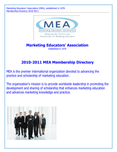 Membership Directory - Marketing Educators' Association