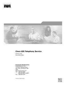 Cisco IOS Telephony Service