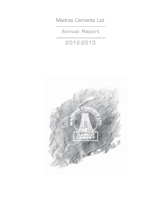 Madras Cements Ltd. Annual Report 2012-2013