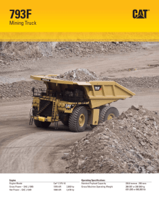 793F Mining Truck Specifications