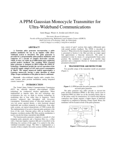 A PPM Gaussian Monocycle Transmitter for Ultra