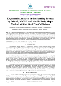 Ergonomics Analysis in the Scarfing Process by OWAS