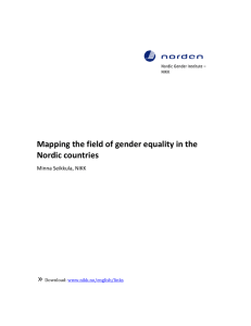 Mapping the field of gender equality in the Nordic countries