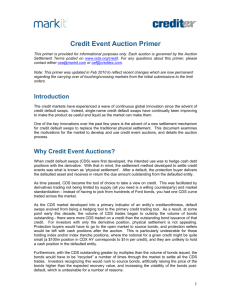 Credit Event Auction Primer