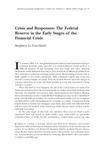 The Federal Reserve in the Early Stages of the Financial