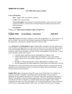General Education Course Proposal Cover Sheet