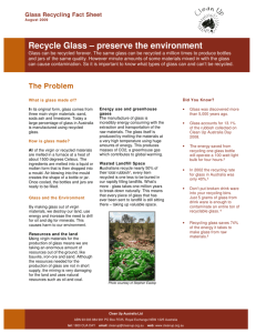 Recycle Glass – preserve the environment