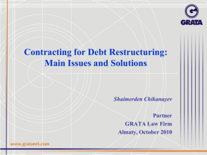 Contracting for Debt Restructuring