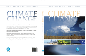 Climate change : science and solutions for