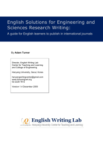 english solutions for sciencesand engineering research writing