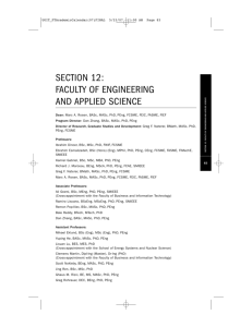 section 12: faculty of engineering and applied science