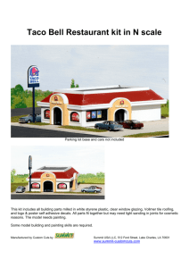 Taco Bell Restaurant kit in N scale