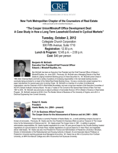 Tuesday, October 2, 2012 - The Counselors of Real Estate
