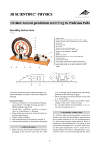 3B SCIENTIFIC 3B SCIENTIFIC® PHYSICS U15040 Torsion