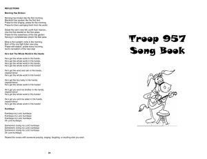 Troop 957 Song Book