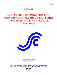 ssc-438 structural optimization for conversion of aluminum car ferry