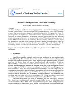 Emotional Intelligence and Effective Leadership