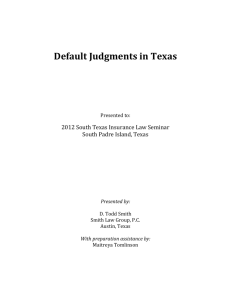 Default Judgments in Texas