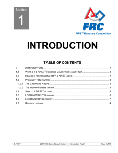 2011 FIRST Robotics Competition Manual and related documents