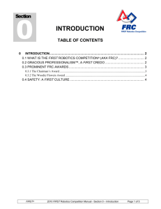 Complete 2010 FRC Manual - Leland Robotics Team 604