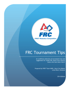 FRC Tournament Tips