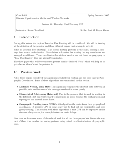 Lecture Notes 17: Thursday, 22nd March 2007