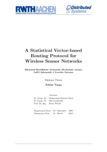 A Statistical Vector-based Routing Protocol for Wireless Sensor