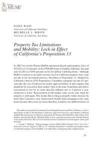 Property Tax Limitations and Mobility: Lock