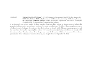 1106-53-985 Michael Bradford Williams*, UCLA Mathematics