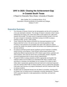 UHV in 2025: Closing the Achievement Gap in Coastal South Texas