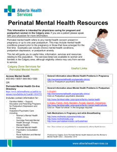 Perinatal Mental Health Resources