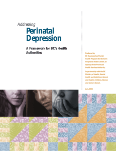 Addressing Perinatal Depression