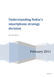 Understanding Nokia's smartphone strategy decision