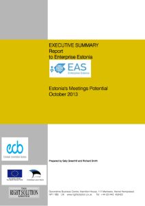 EXECUTIVE S Report to Enterprise E Estonia's Mee October