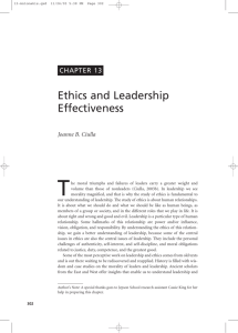 Ethics and Leadership Effectiveness