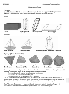 LESSON 6 Geometry and Transformations Solid neometric figures