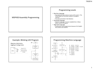 MSP430 Assembly Programming
