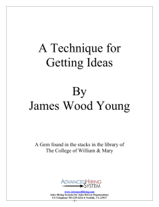 A Technique for Getting Ideas By James Wood Young
