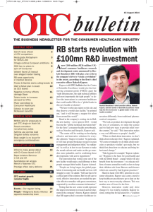 RB starts revolution with £100mn R&D investment