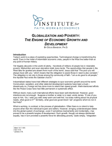 globalization and poverty: the engine of economic growth and