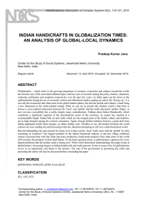 INDIAN HANDICRAFTS IN GLOBALIZATION TIMES: AN ANALYSIS