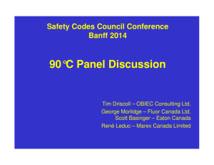 90°C Panel Discussion - Safety Codes Council