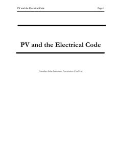 PV and the Electrical Code