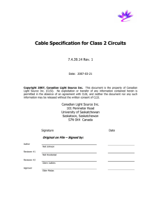 Cable Specification for Class 2 Circuits