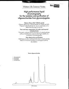 HPLC for the isolation and purification of oligosaccharides
