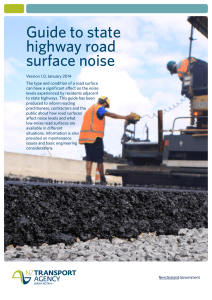 Guide to state highway road surface noise