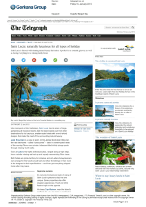 Saint Lucia: naturally luxurious for all types of holiday