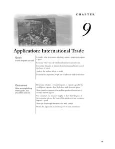 9 Application: International Trade