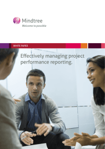 Effectively managing project performance reporting